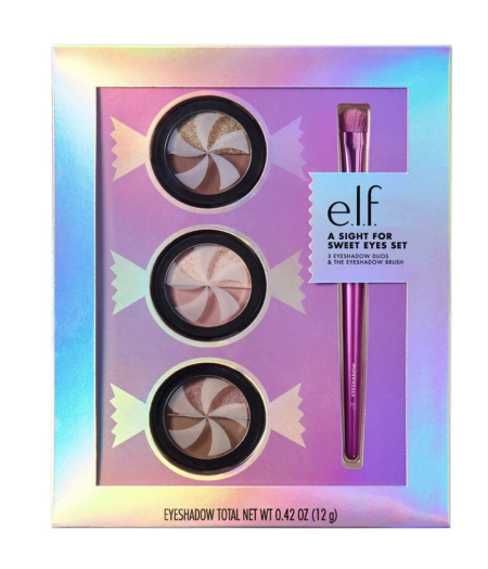 e.l.f. Cosmetics A Sight For Sweet Eyes Set- Set Includes 3 Eyeshadow Duos and 1 Eyeshadow Brush